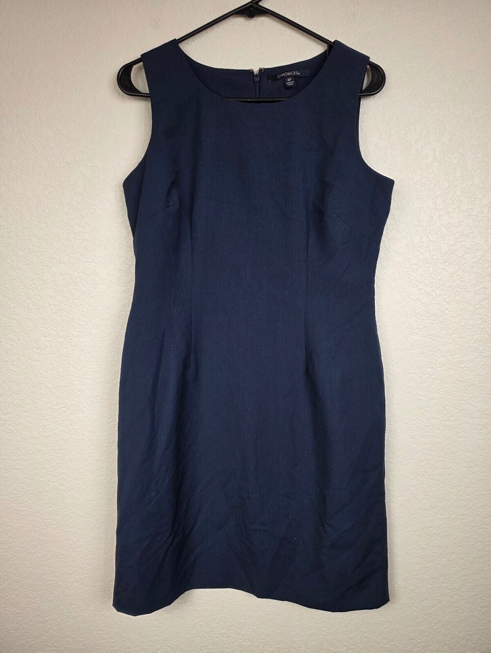Chadwick's Size 8 Navy Blue Casual Work Dress